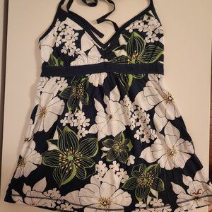 Hollister Floral Halter Style Tank Top